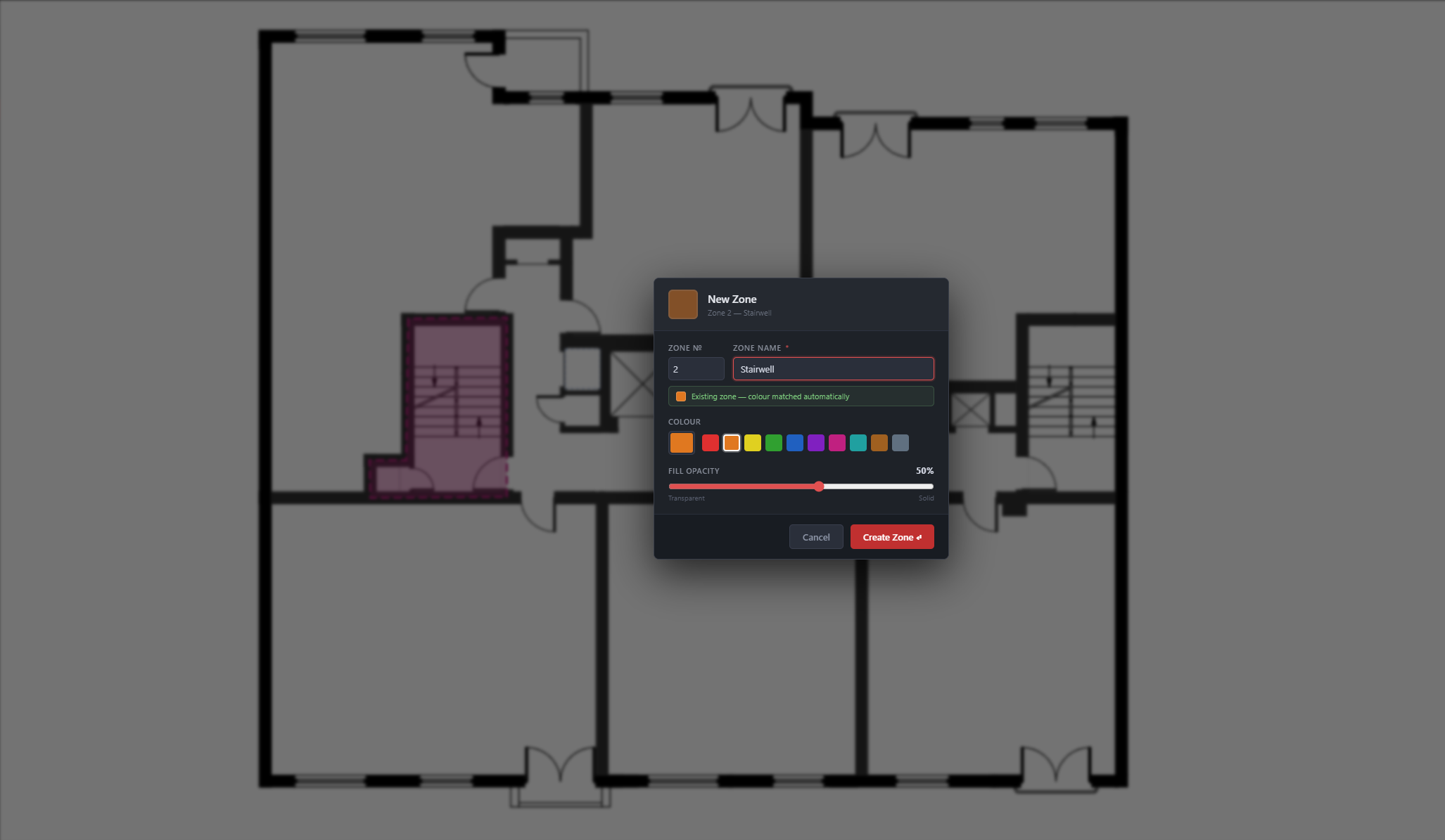 Creating a new zone in Easy Zone Plans